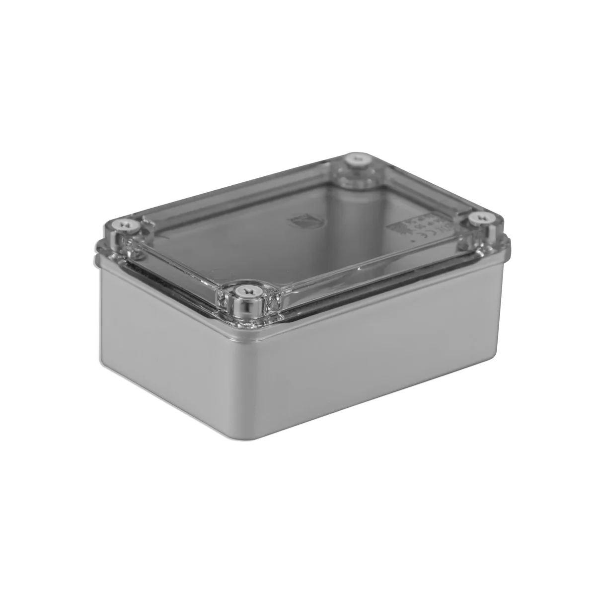 Puszka hermetyczna S-BOX 120x80x50, bez dławików, szara, bezhalogenowa, z pokrywą przeźroczystą, IP65 S-BOX 216-P - obrazek 1