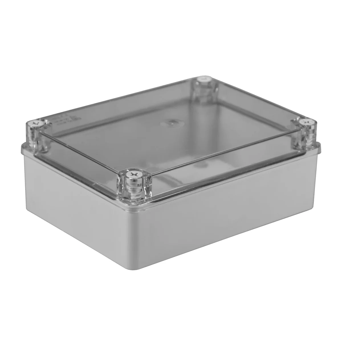 Puszka hermetyczna S-BOX 190x140x70, bez dławików, szara, bezhalogenowa, z pokrywą przeźroczystą, IP65 S-BOX 416-P - obrazek 1
