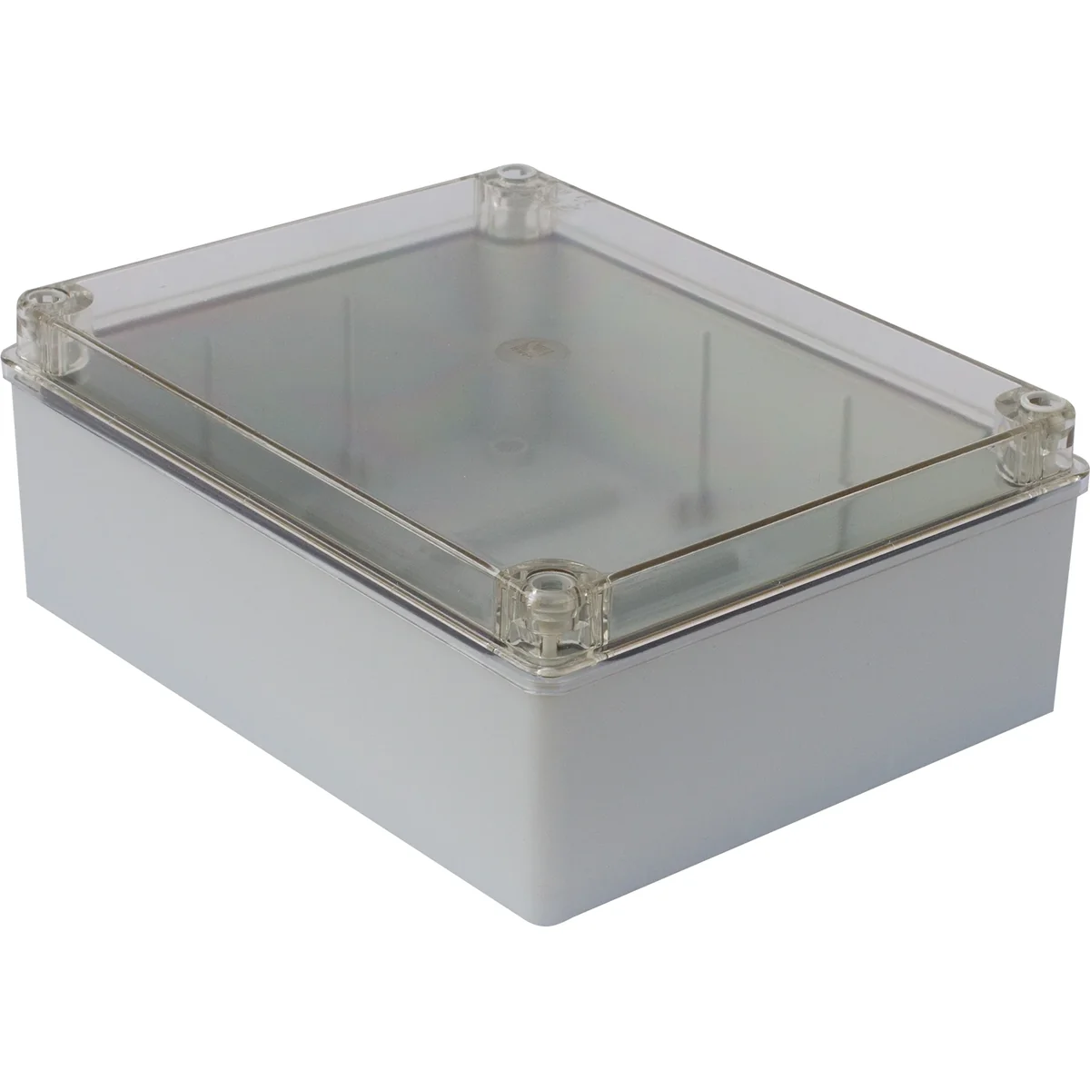 Puszka hermetyczna S-BOX 240x190x90, bez dławików, szara, bezhalogenowa, z pokrywą przeźroczystą, IP65 S-BOX 516-P - obrazek 1
