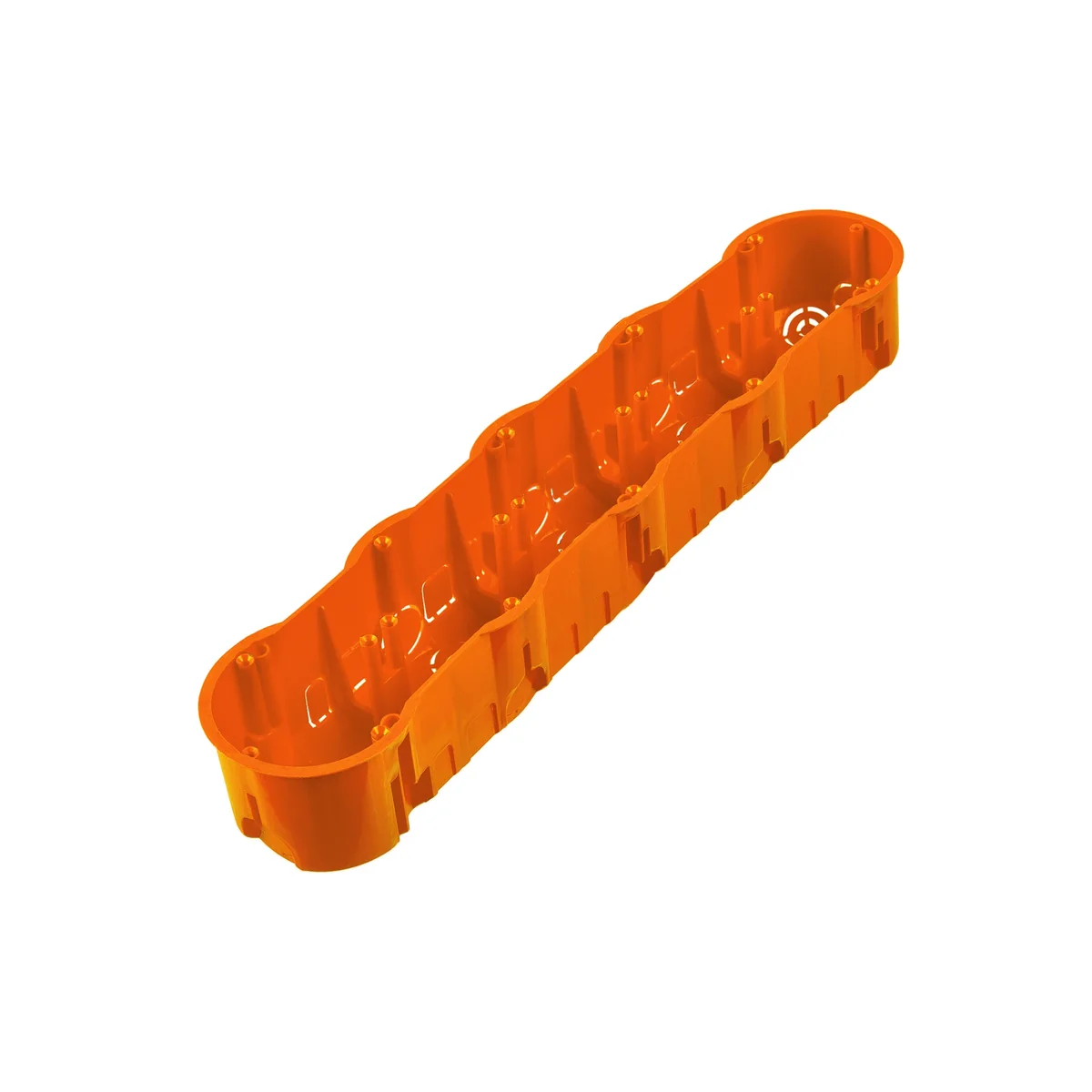 Puszka instalacyjna do pustych ścian pięciopolowa PK60 5xfi60mm głęboka pomarańczowa A.0048PG - obrazek 1