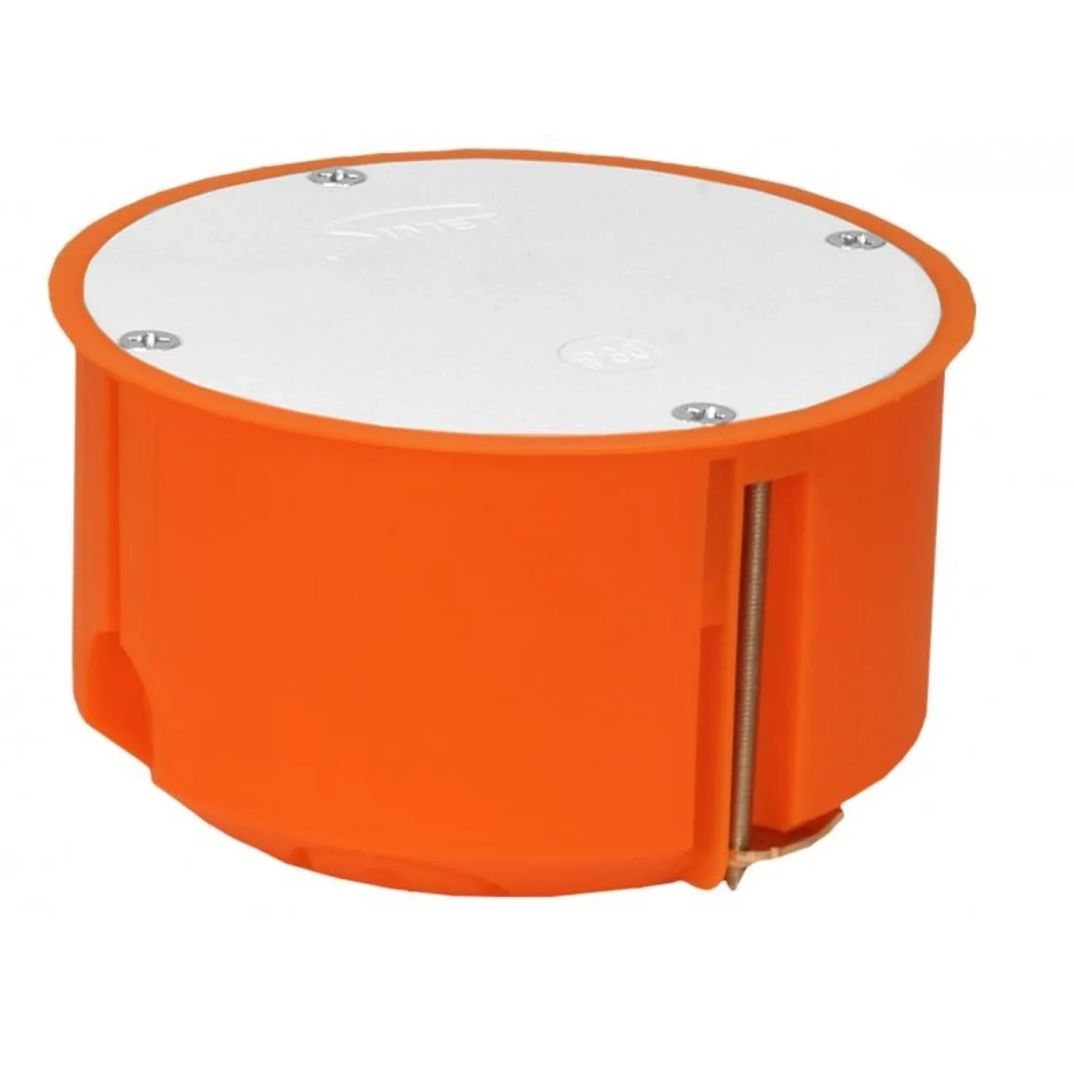 Puszka instalacyjna do pustych ścian z przykręcaną pokrywą wewnętrzną P80F fi80mm pomarańczowa 33244008 - obrazek 1