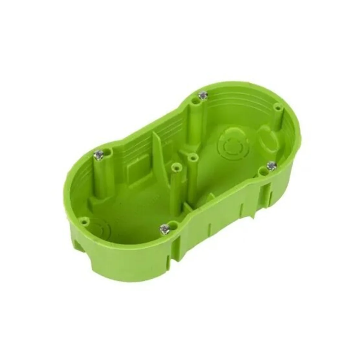 Puszka instalacyjna końcowa 2-krotna fi60mm niepalna płytka zielona PP-F2X60PŁ-N - obrazek 1