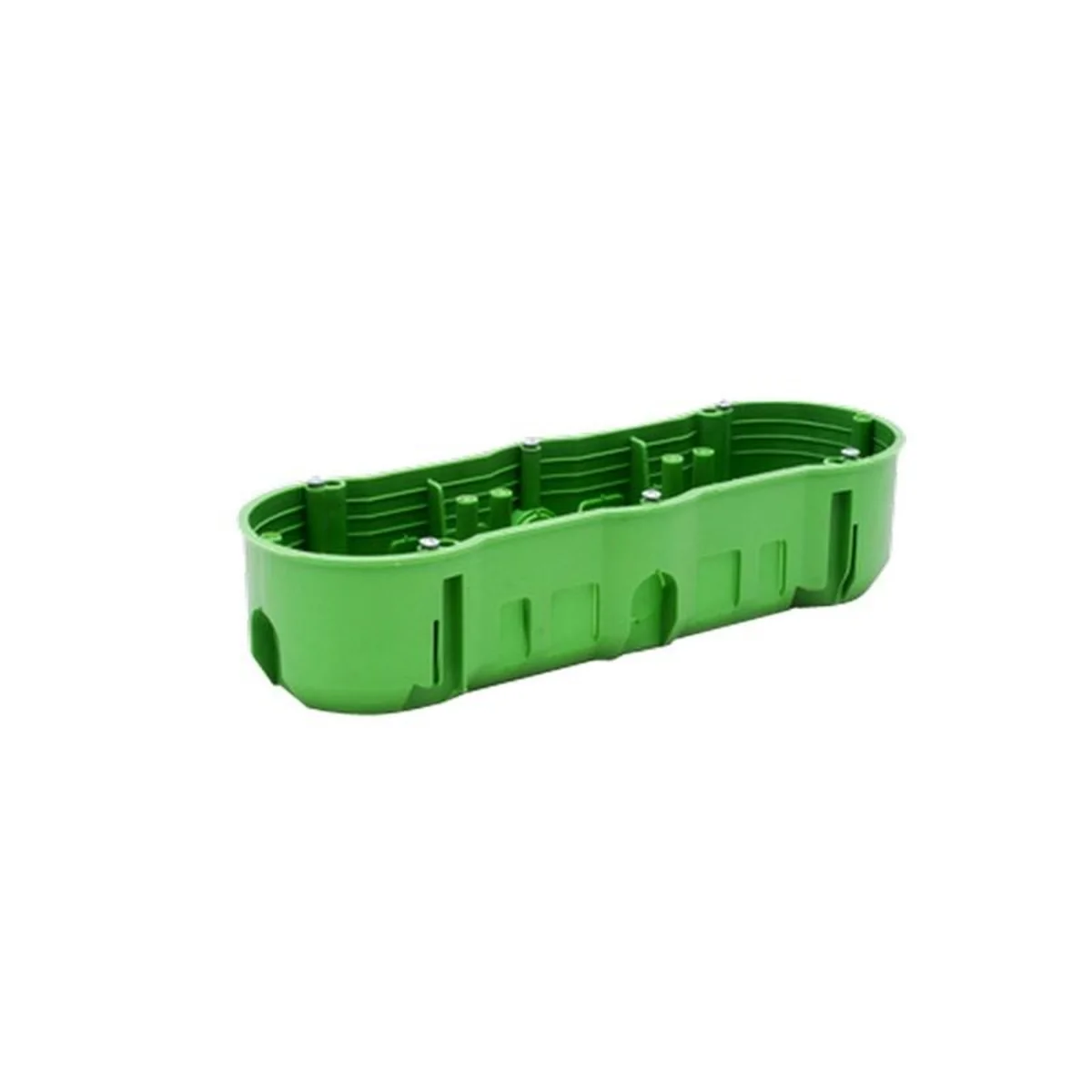 Puszka instalacyjna końcowa 3-krotna fi60mm niepalna płytka zielona PP-F3X60PŁ-N - obrazek 1
