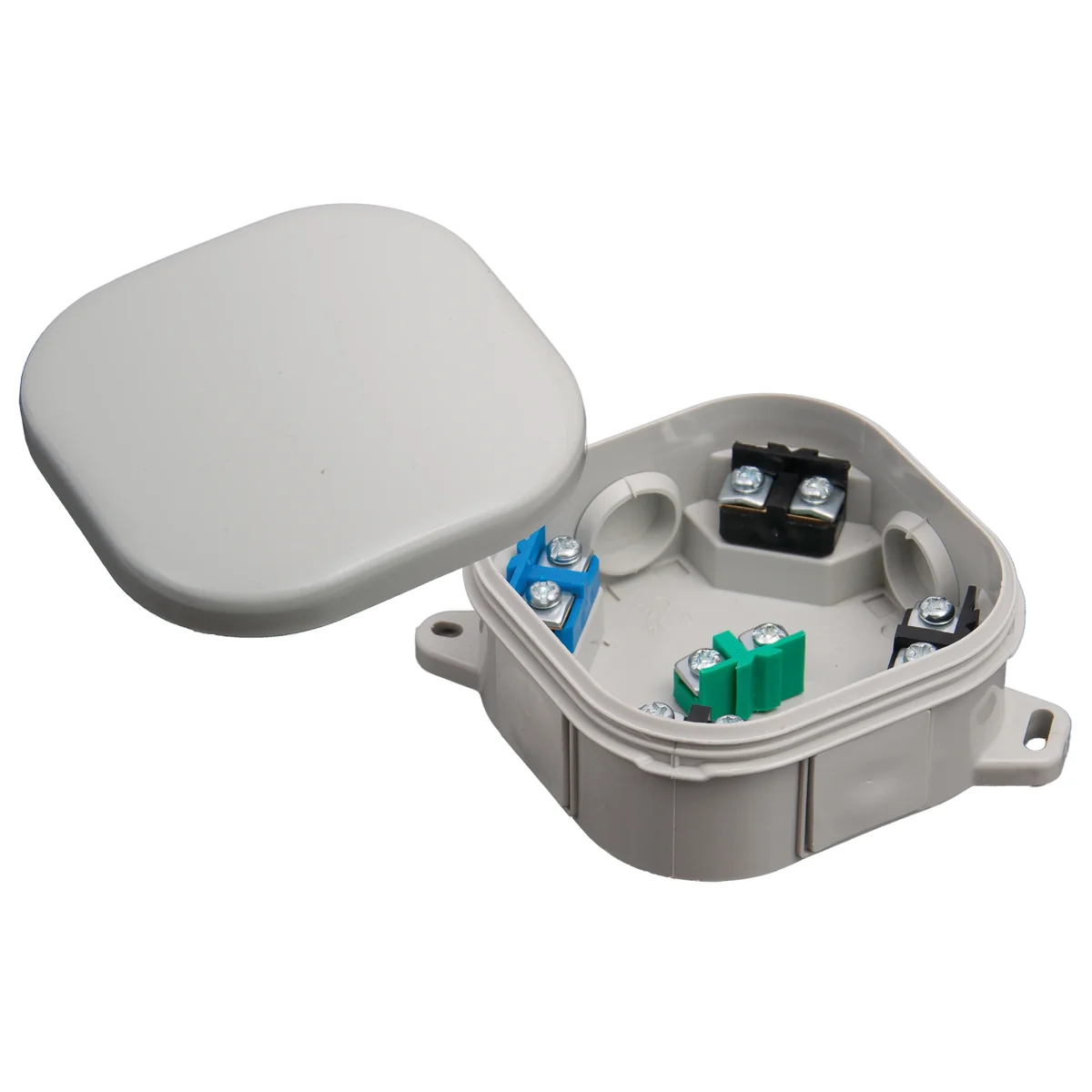 Puszka natynkowa 92x92 KLIK, 5 zacisków 4mm2, hermetyczna, szara, IP54 A.0020 - obrazek 1