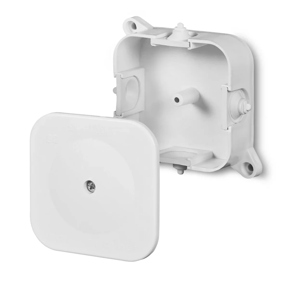 Puszka natynkowa hermetyczna, pusta, 85x85x35mm, IP42, biała 0214-00 - obrazek 1