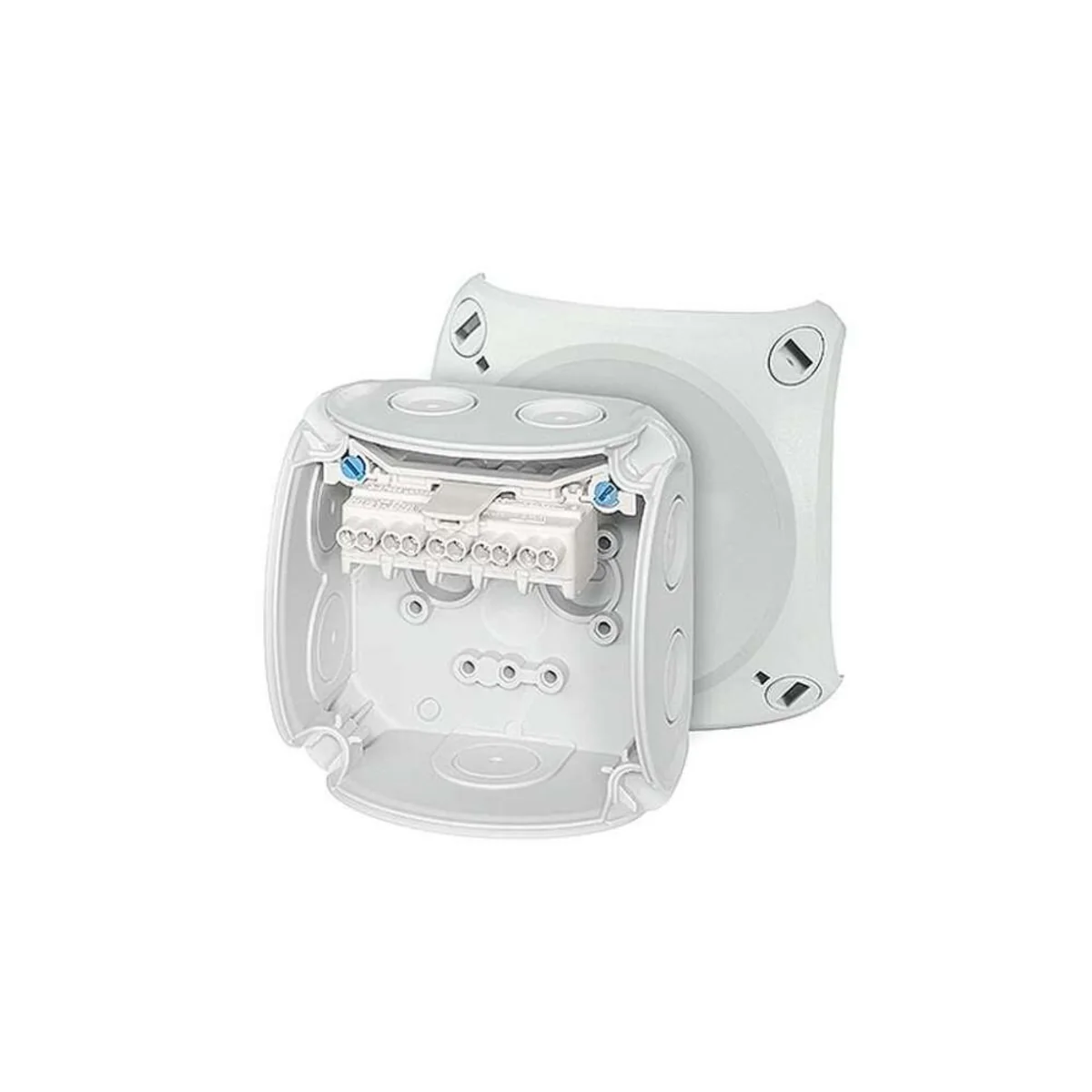 Puszka natynkowa odgałęźna DK 0202 GZ 93x93x62mm z listwą zaciskową IP66 szara 62000148 - obrazek 1