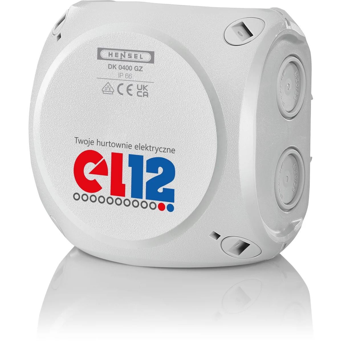 Puszka natynkowa odgałęźna DK 0400 GZ 104x104x70mm IP66 szara z logo el12 62000425 - obrazek 1