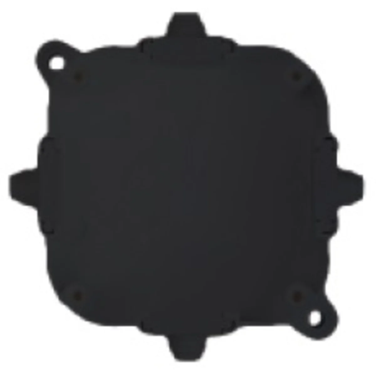 Puszka natynkowa z osłabieniami 4-wlotowa 88x88x40mm IP44 dekiel na 4 wkręty z zaciskami czarna 074-55 - obrazek 1