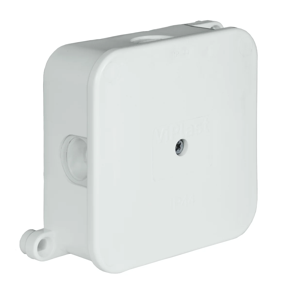 Puszka natynkowa z osłabieniami 4-wlotowa 88x88x40mm IP44 dekiel na wkręt biała 061-01 - obrazek 1