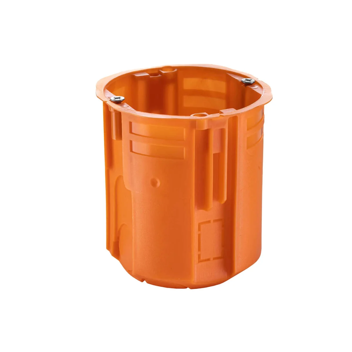 Puszka podtynkowa 60mm ekstragłęboka 80mm z wkrętami łączona za pomocą łącznika KG71 pomarańczowa 33335008 - obrazek 1