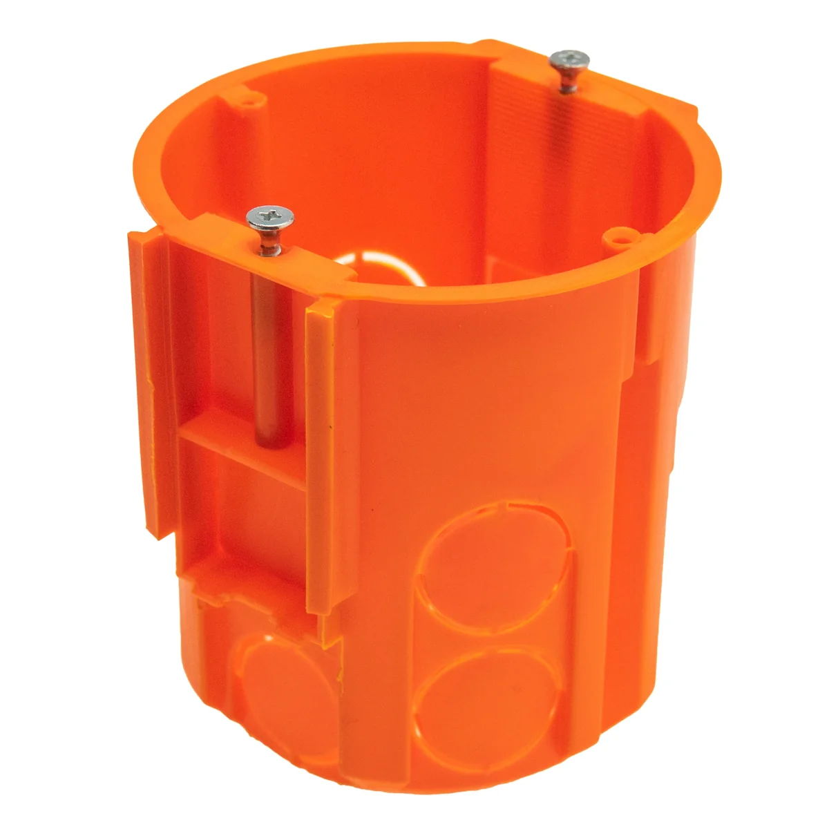 Puszka podtynkowa, głęboka 80mm, fi68, łączeniowa, z wkrętami, pomarańczowa, IP30 A.0080 - obrazek 1