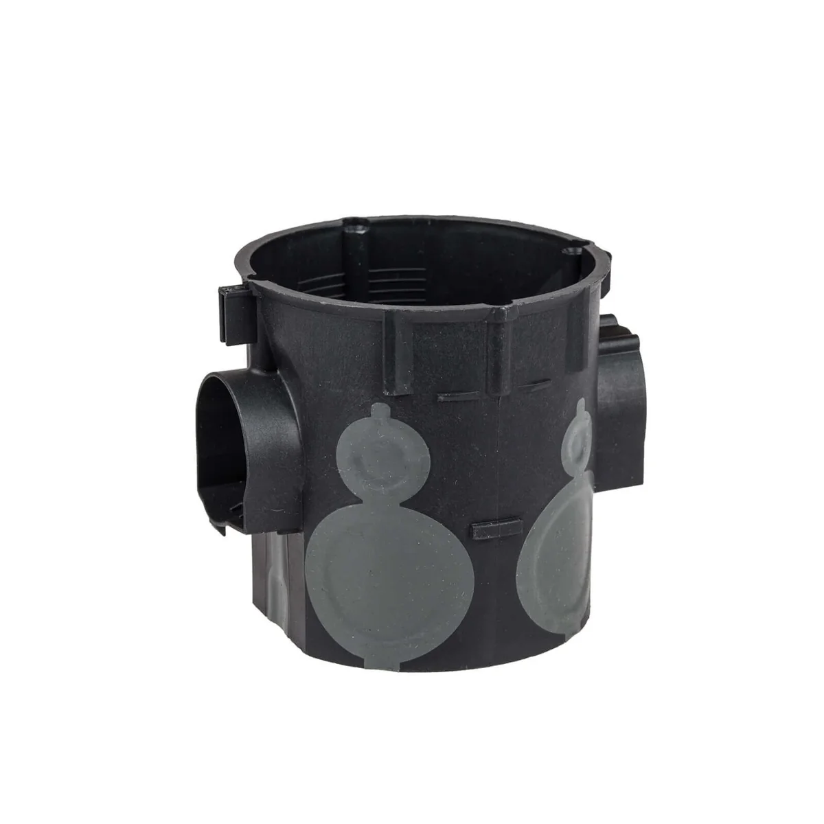 Puszka podtynkowa łączona z membranami przebiciowymi E107-2K fi60mm głęboka czarna 83107007 - obrazek 1