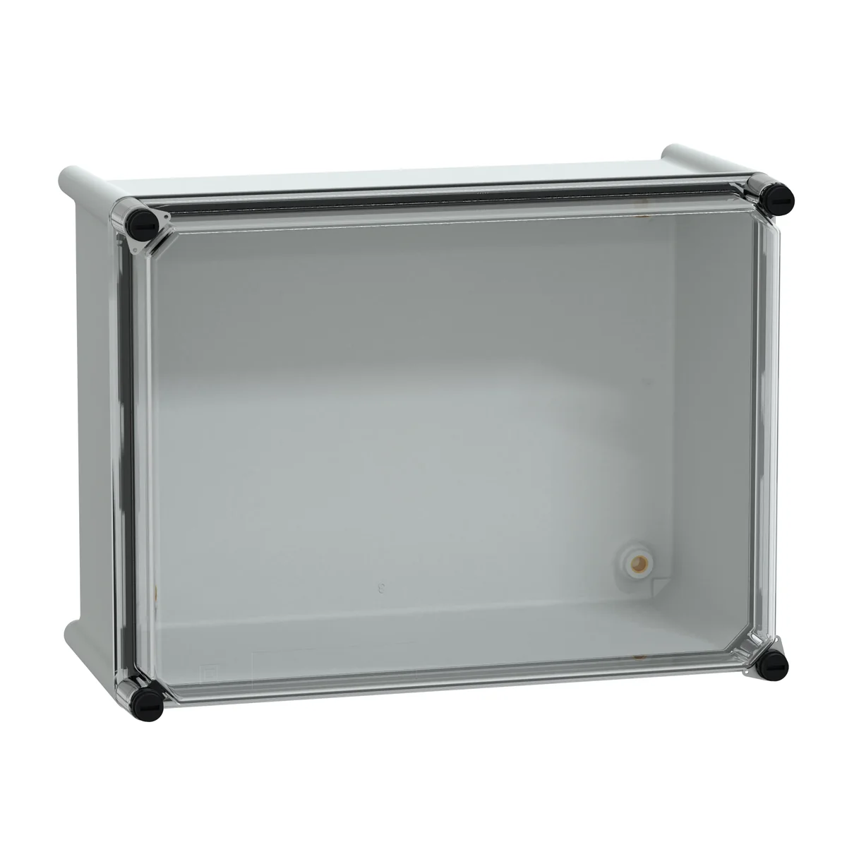 Puszka poliestrowa PLS pokrywa transparentna poliwęglanowa IP65 270x360x180 mm, PanelSet NSYPLS2736G - obrazek 1