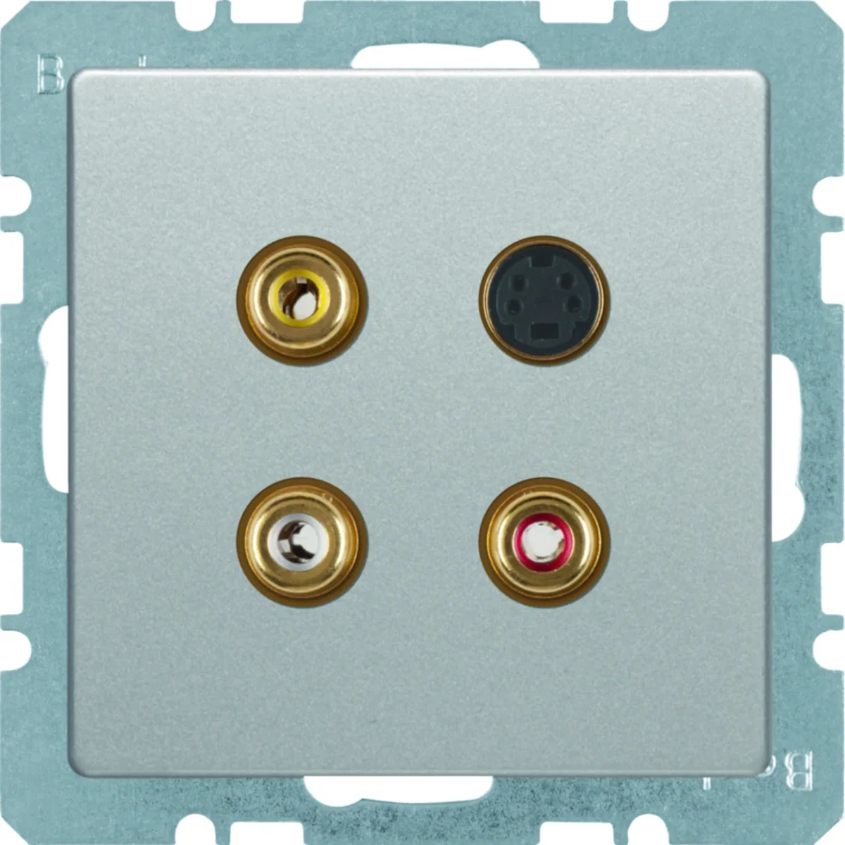 Q.1/Q.3 Gniazdo 3x Cinch/S-Video aluminium 3315326084 - obrazek 1