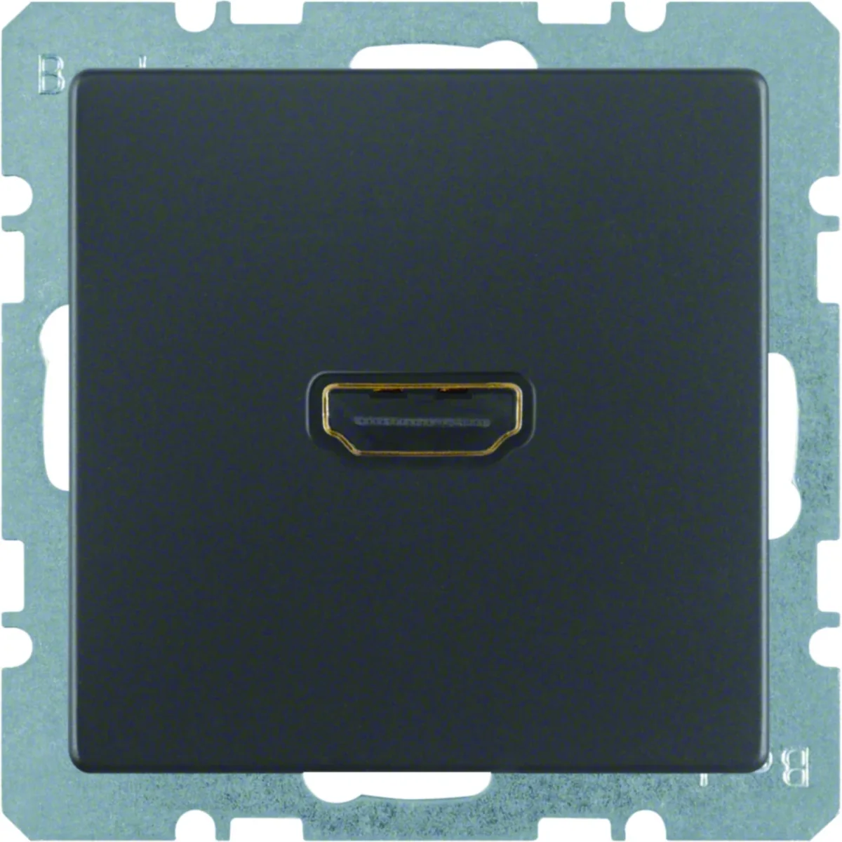 Q.1/Q.3 Gniazdo HDMI z przyłączem 90° antracytowe aksamitne 3315436086 - obrazek 1