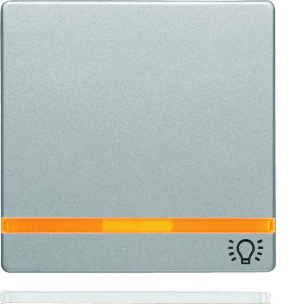 Q.1/Q.3 Klawisz z 2 dołączonymi soczewkami i nadrukiem symbolu "światło" aluminium aksamitny lakierowany 16216074 - obrazek 1