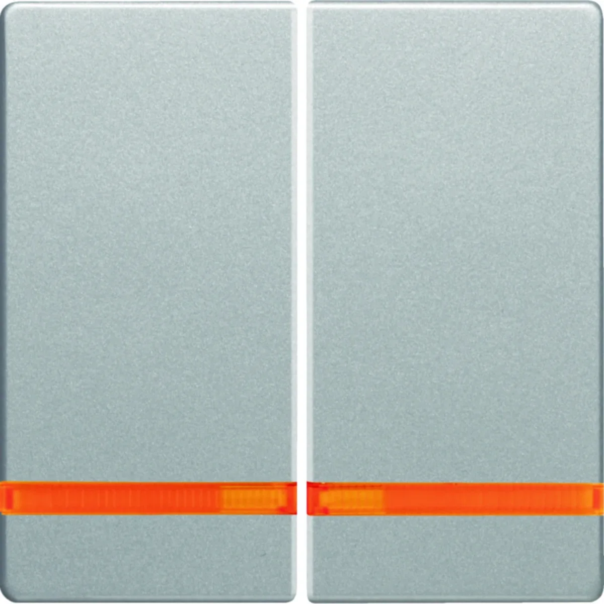 Q.1/Q.3 Klawisze z pomarańczową soczewką do łącznika 2-klawiszowego aluminium 16276084 - obrazek 1