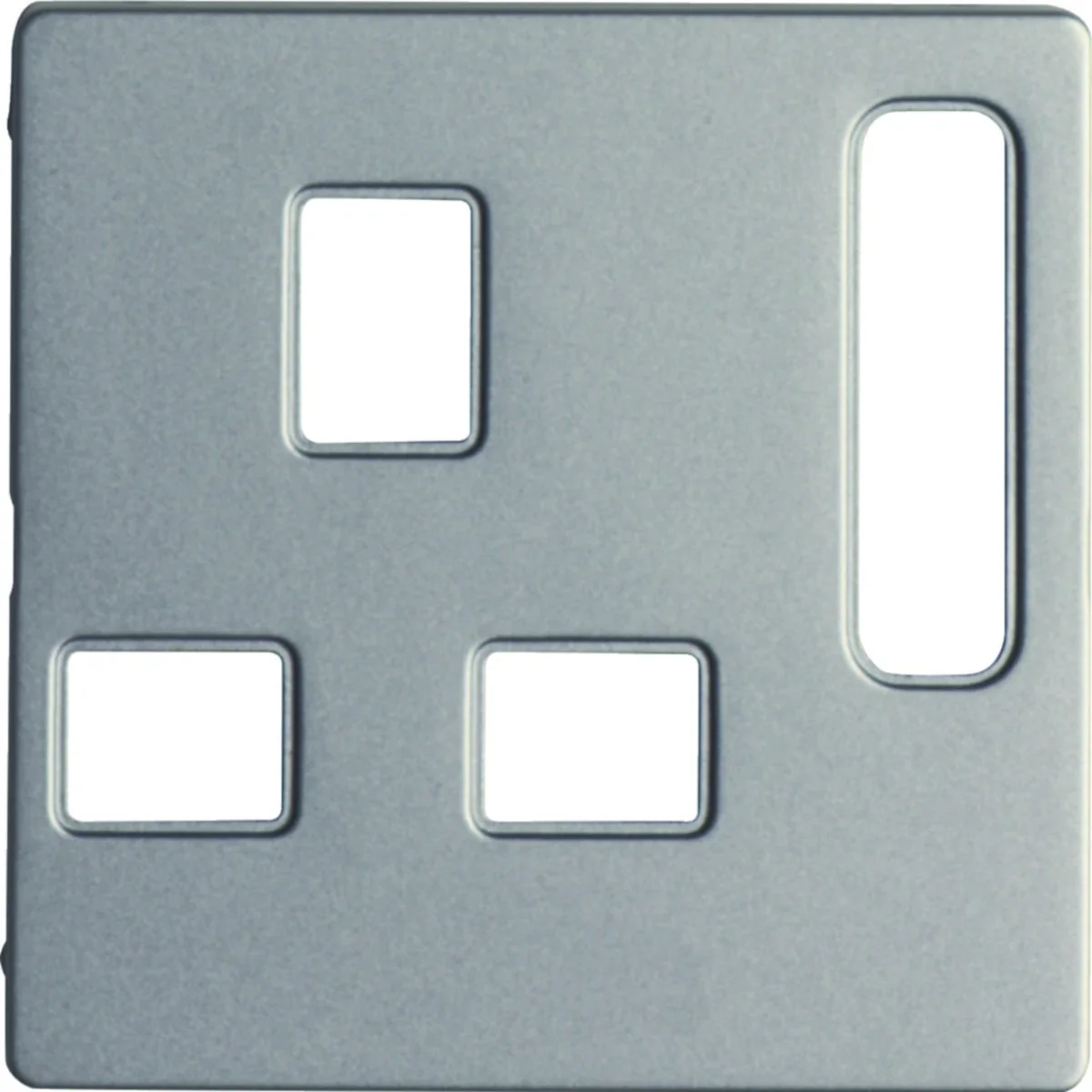 Q.1/Q.3 Płytka czołowa do gniazda z uziemieniem standard brytyjski aluminium 3313076084 - obrazek 1