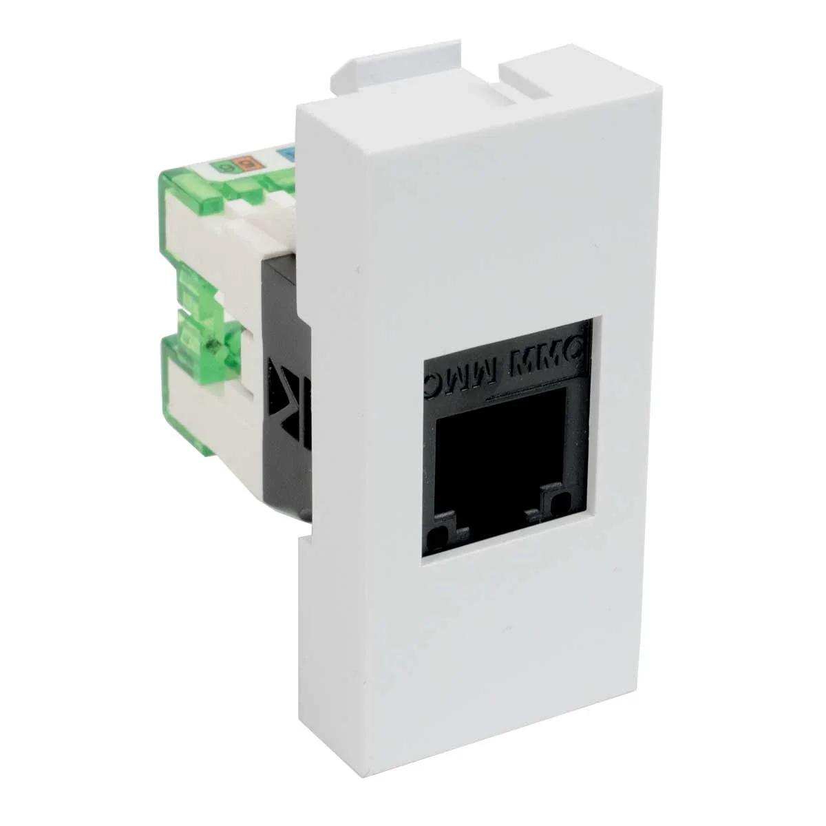 QD 45X22.5-RJ45/6 HB – Białe gniazdo UTP Kat.6 QD 45X22.5-RJ45/6_HB