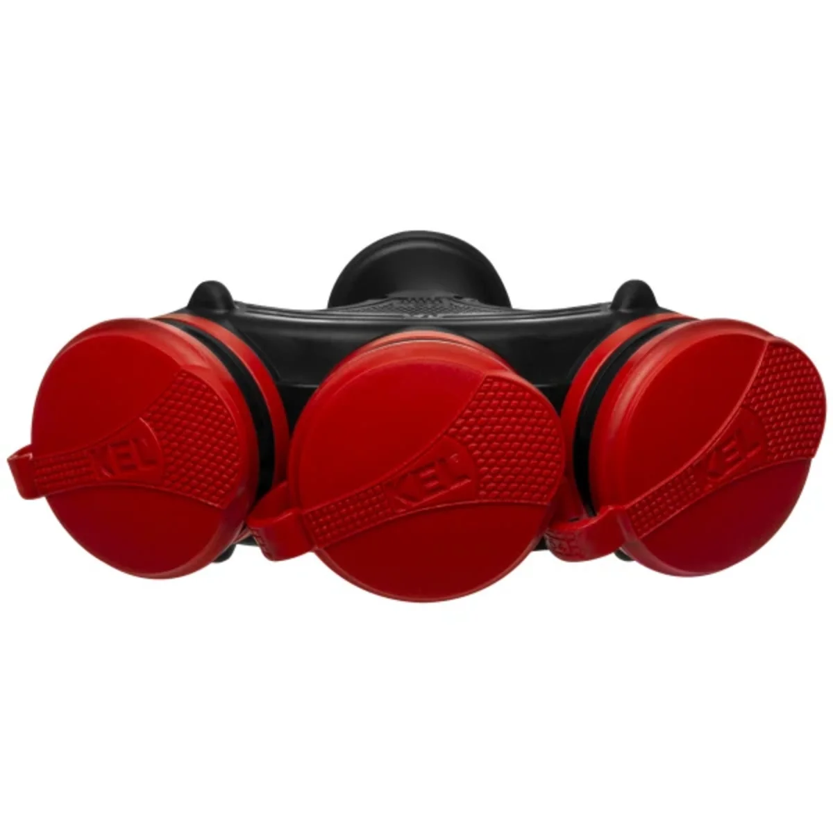 R-X3/54 Rozgałęźnik trzykrotny z klapką hermetyczną; 3x2p+Z; IP54; EXTREM; rozberialne; czarno-czerwony W-01152