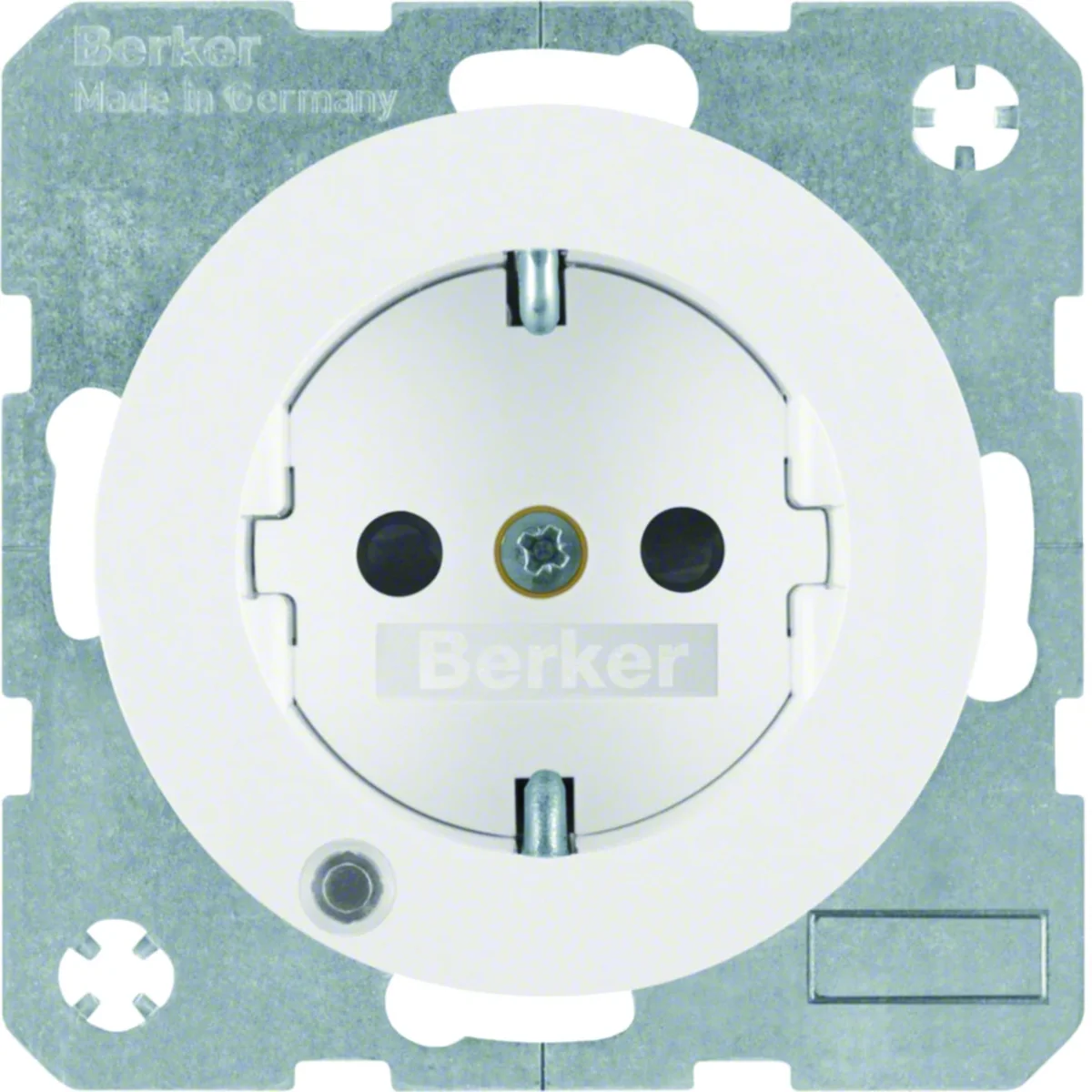 R.1 Gniazdo SCHUKO z diodą kontrolną LED białe 41102089 - obrazek 1