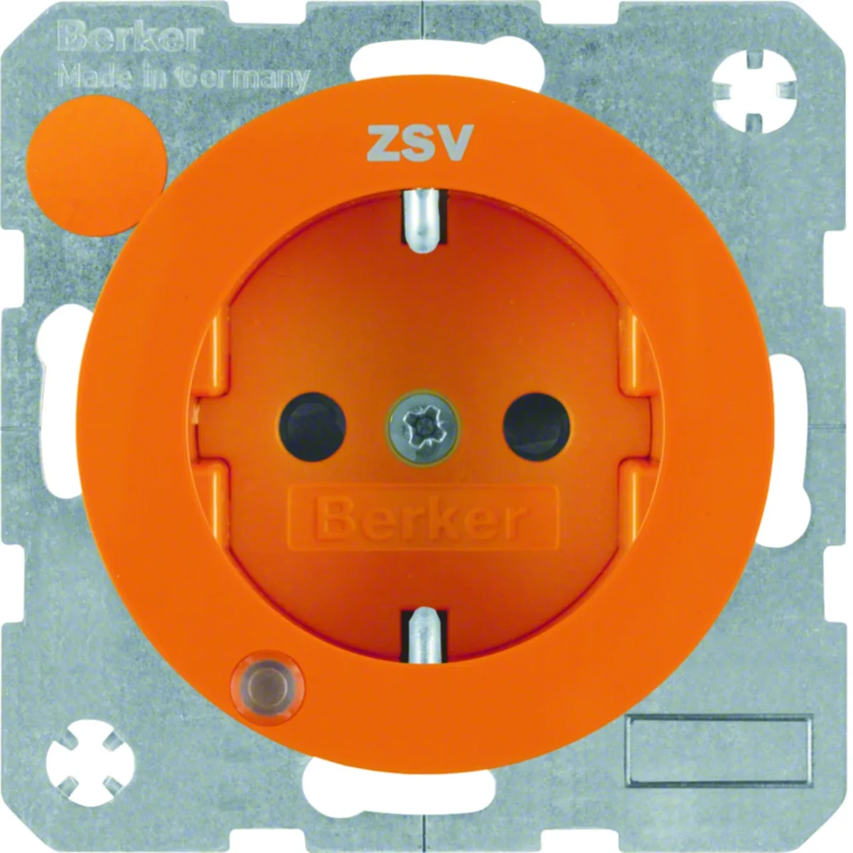 R.1 Gniazdo SCHUKO z diodą kontrolną LED pomarańczowe 41102007 - obrazek 1