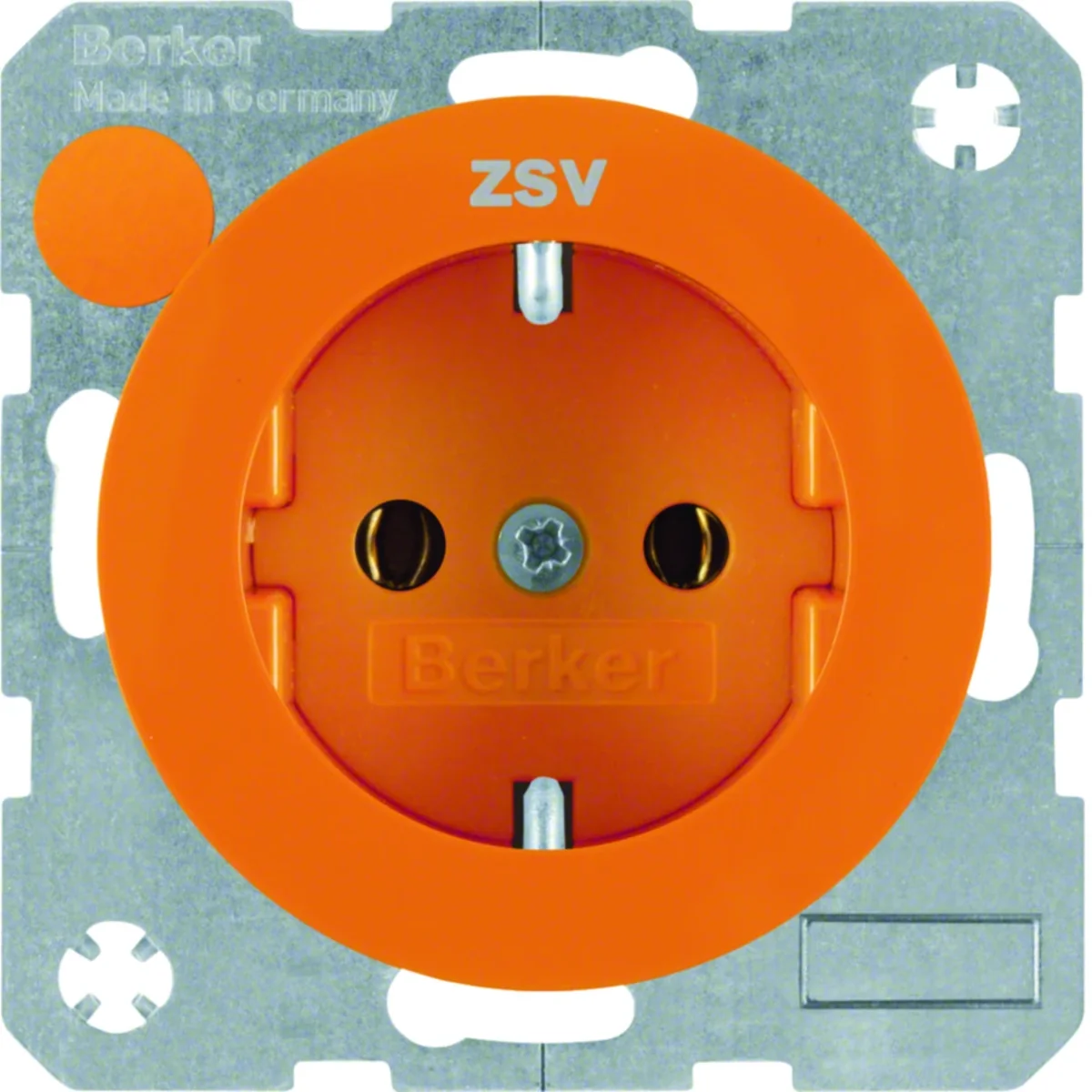 R.1 Gniazdo SCHUKO z nadrukiem pomarańczowe połysk 47432007 - obrazek 1