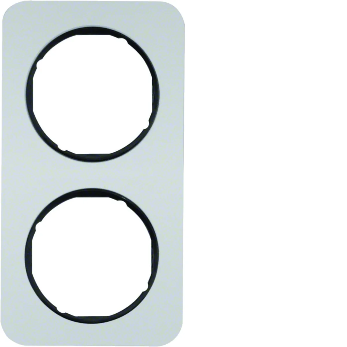 R.1 Ramka 2-krotna aluminium/czarna 10122184 - obrazek 1