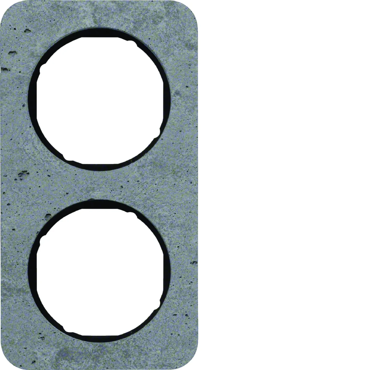 R.1 Ramka 2-krotna beton/czarna 10122374 - obrazek 1