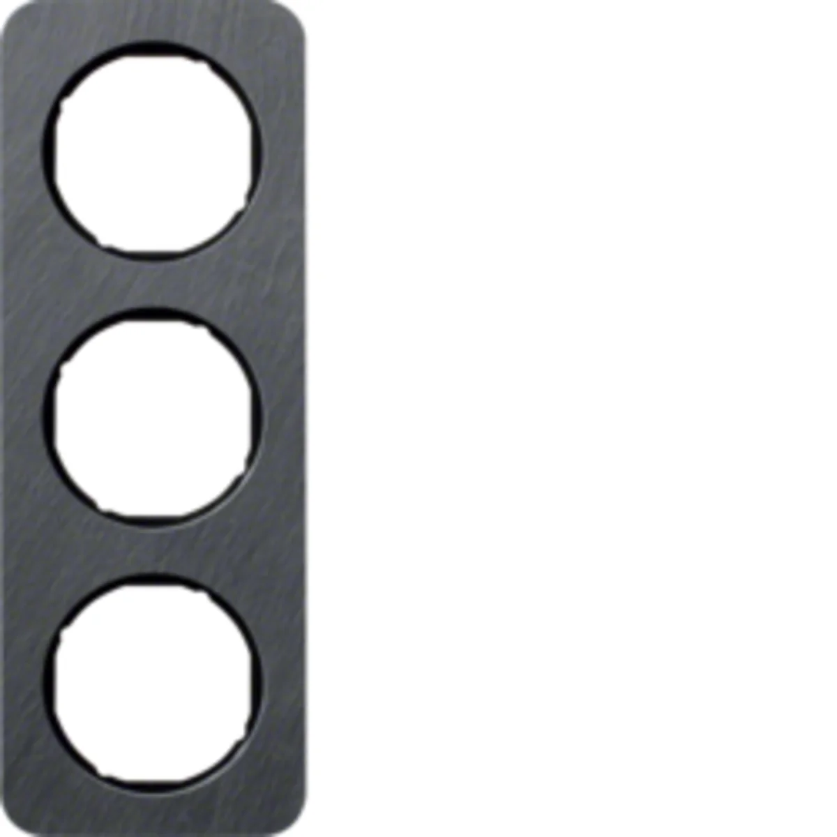 R.1 Ramka 3-krotna łupek/czarny 10132384 - obrazek 1