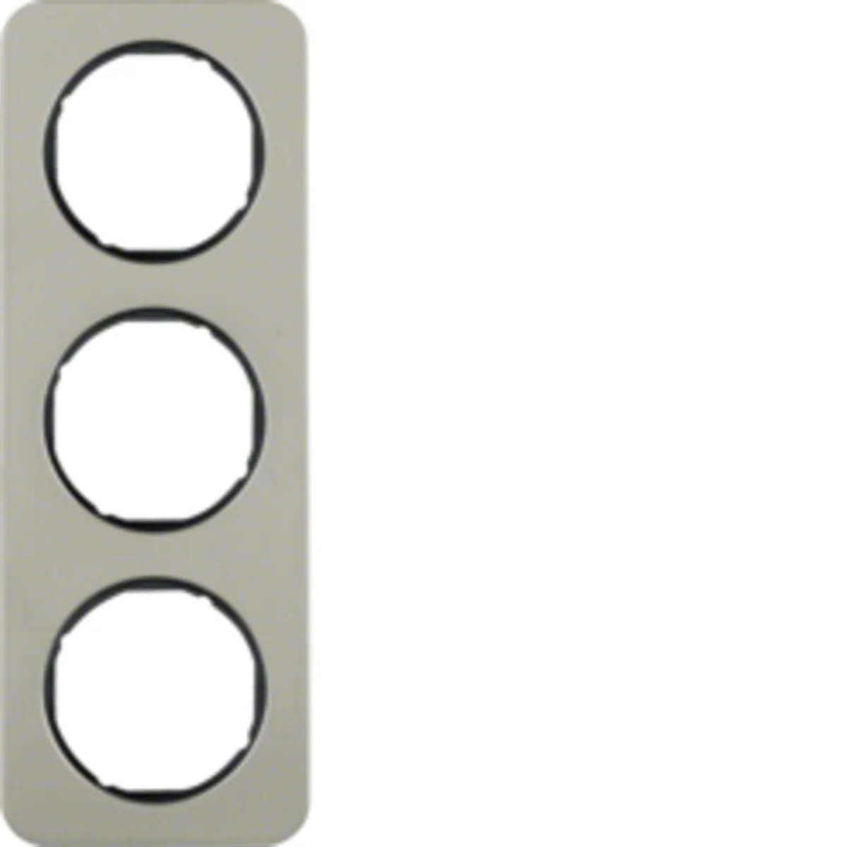 R.1 Ramka 3-krotna stal szlachetna/czarny 10132104 - obrazek 1