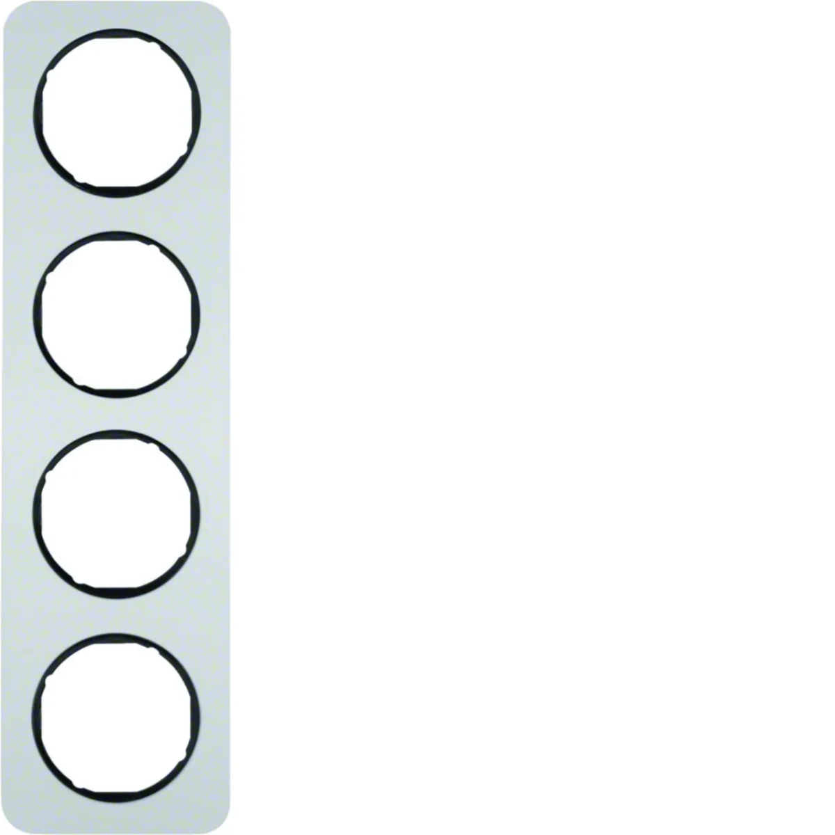 R.1 Ramka 4-krotna aluminium/czarna 10142184 - obrazek 1