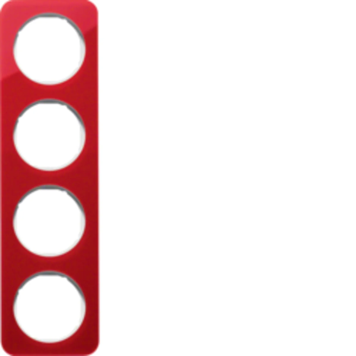 R.1 Ramka 4-krotna przezroczysta akryl czerwony/biały 10142349 - obrazek 1