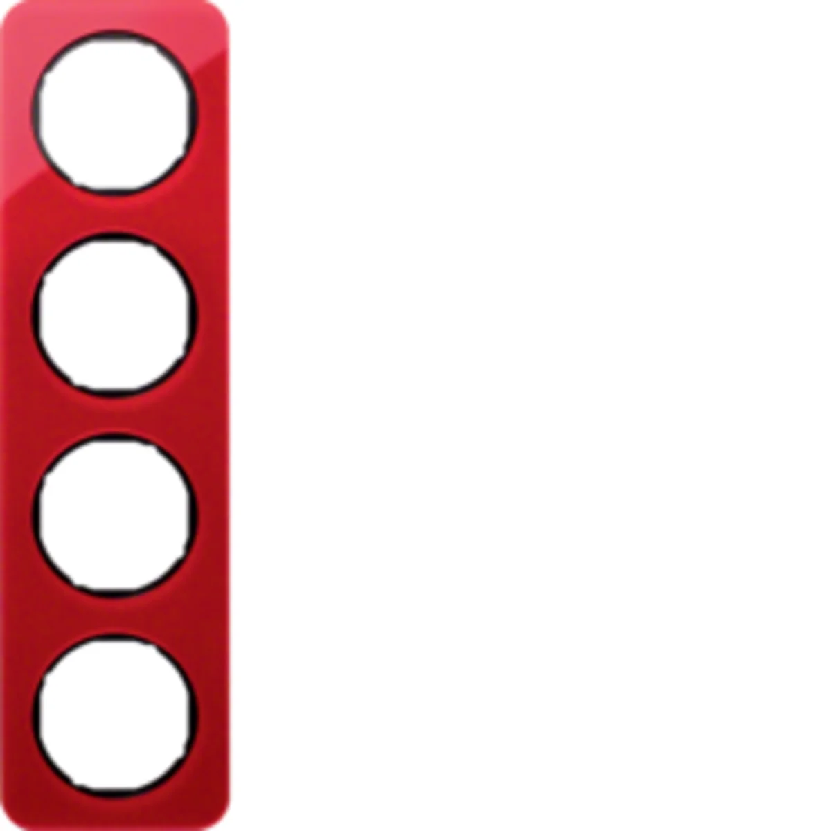 R.1 Ramka 4-krotna przezroczysta akryl czerwony/czarny 10142344 - obrazek 1