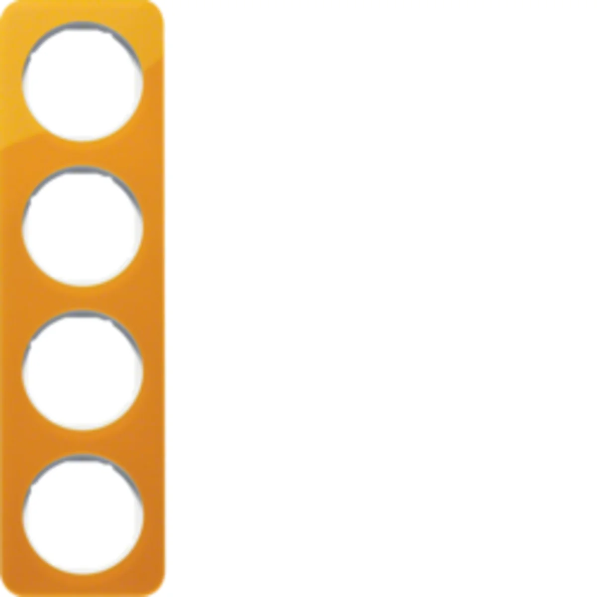 R.1 Ramka 4-krotna przezroczysta akryl pomarańczowy/biały 10142339 - obrazek 1