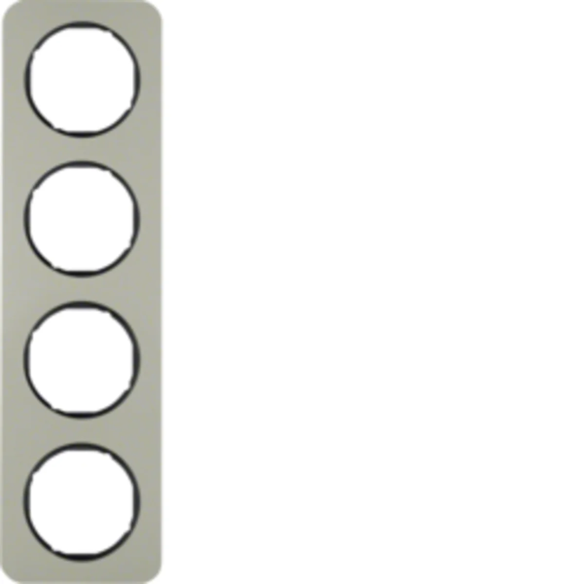R.1 Ramka 4-krotna stal szlachetna/czarny 10142104 - obrazek 1