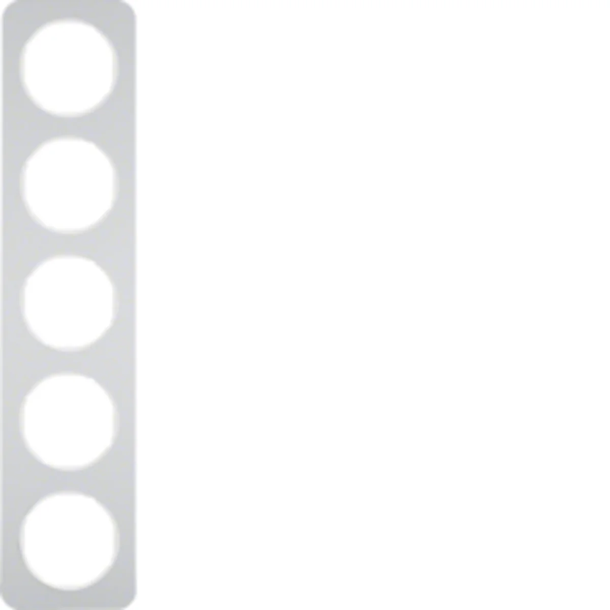 R.1 Ramka 5-krotna aluminium/biały 10152174 - obrazek 1