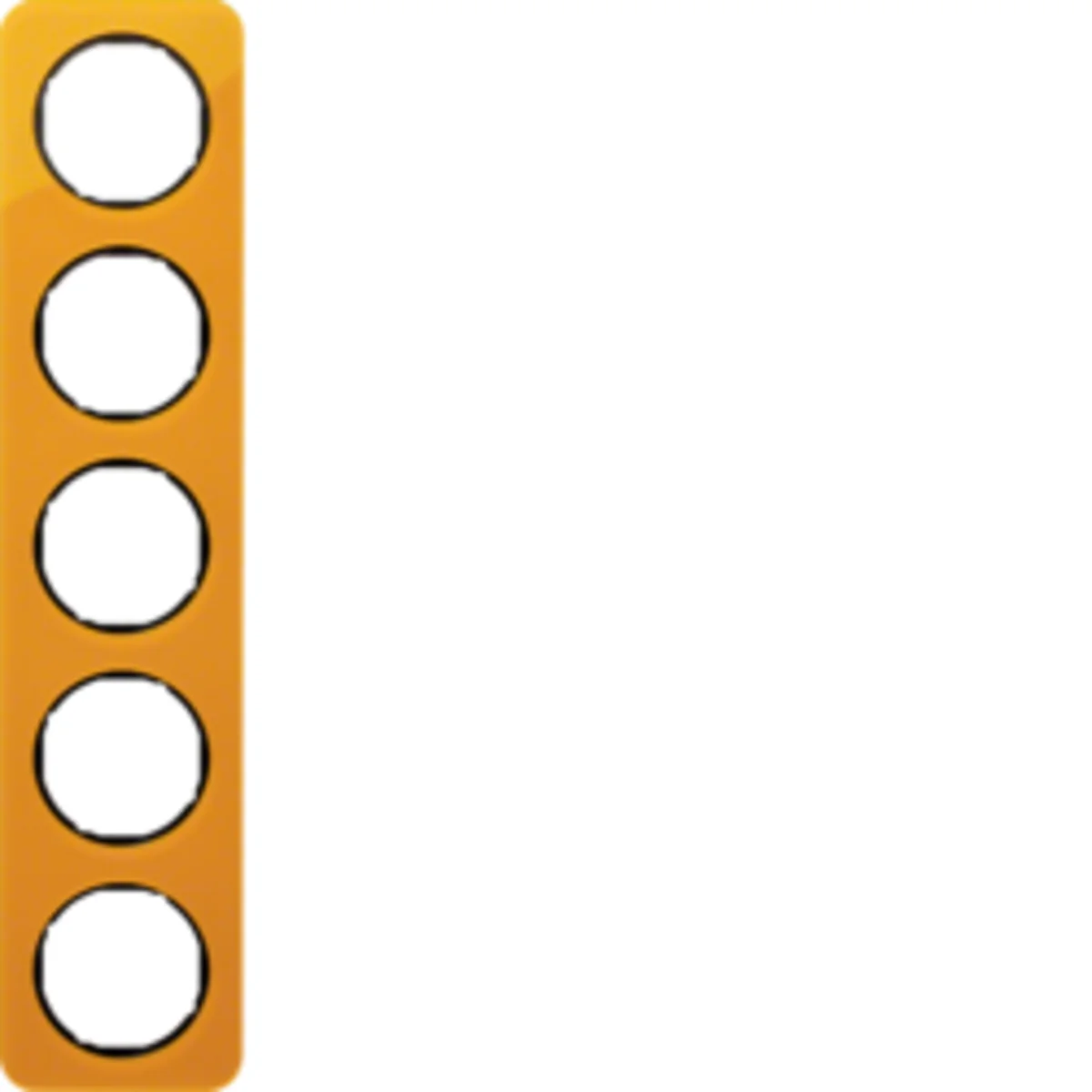 R.1 Ramka 5-krotna przezroczysty akryl pomarańczowy/czarny 10152334 - obrazek 1