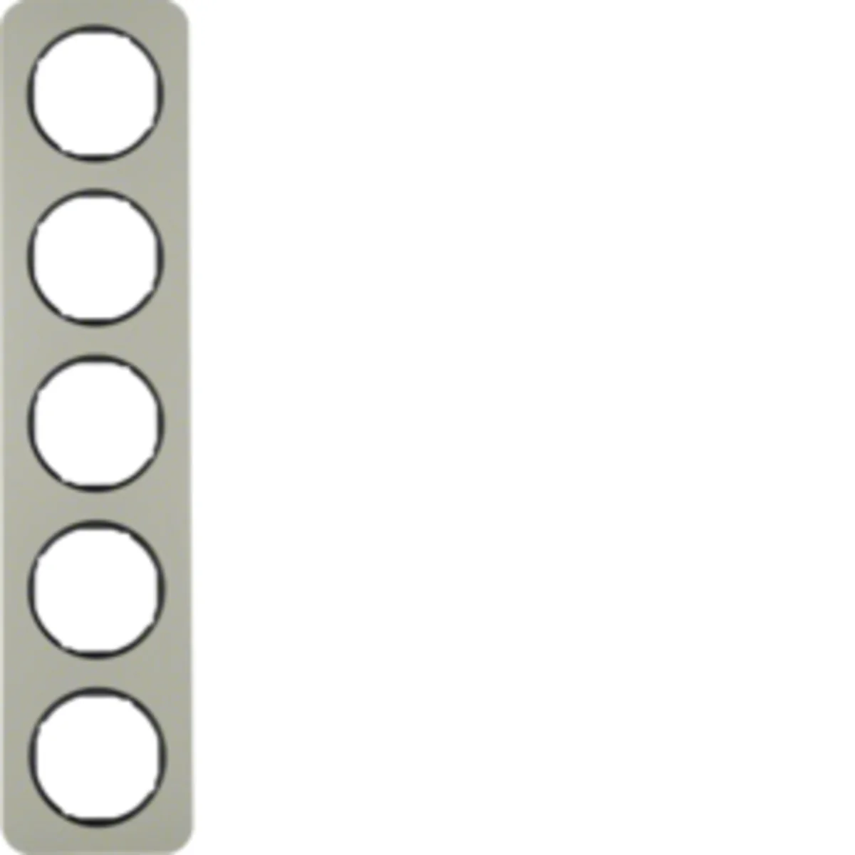 R.1 Ramka 5-krotna stal szlachetna/czarny 10152104 - obrazek 1