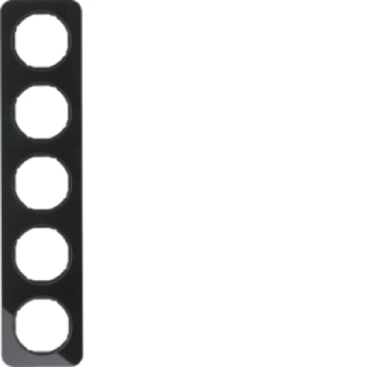 R.1 Ramka 5-krotna szkło czarna 10152116 - obrazek 1
