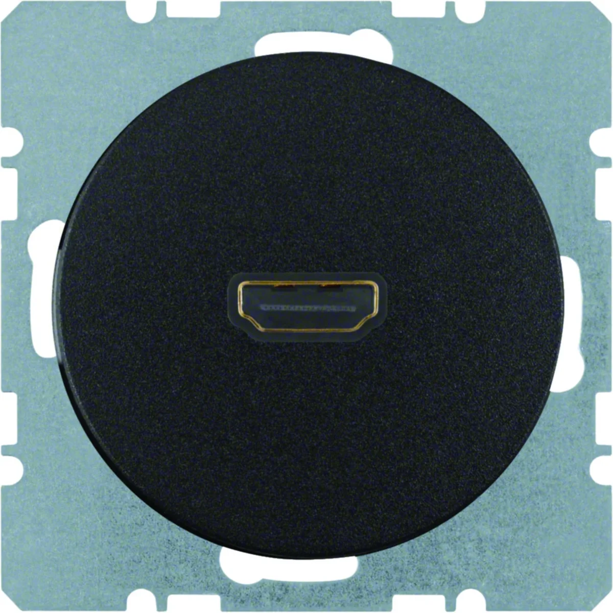 R.1/R.3 Gniazdo HDMI z przyłączem 90° czarne połysk 3315432045 - obrazek 1