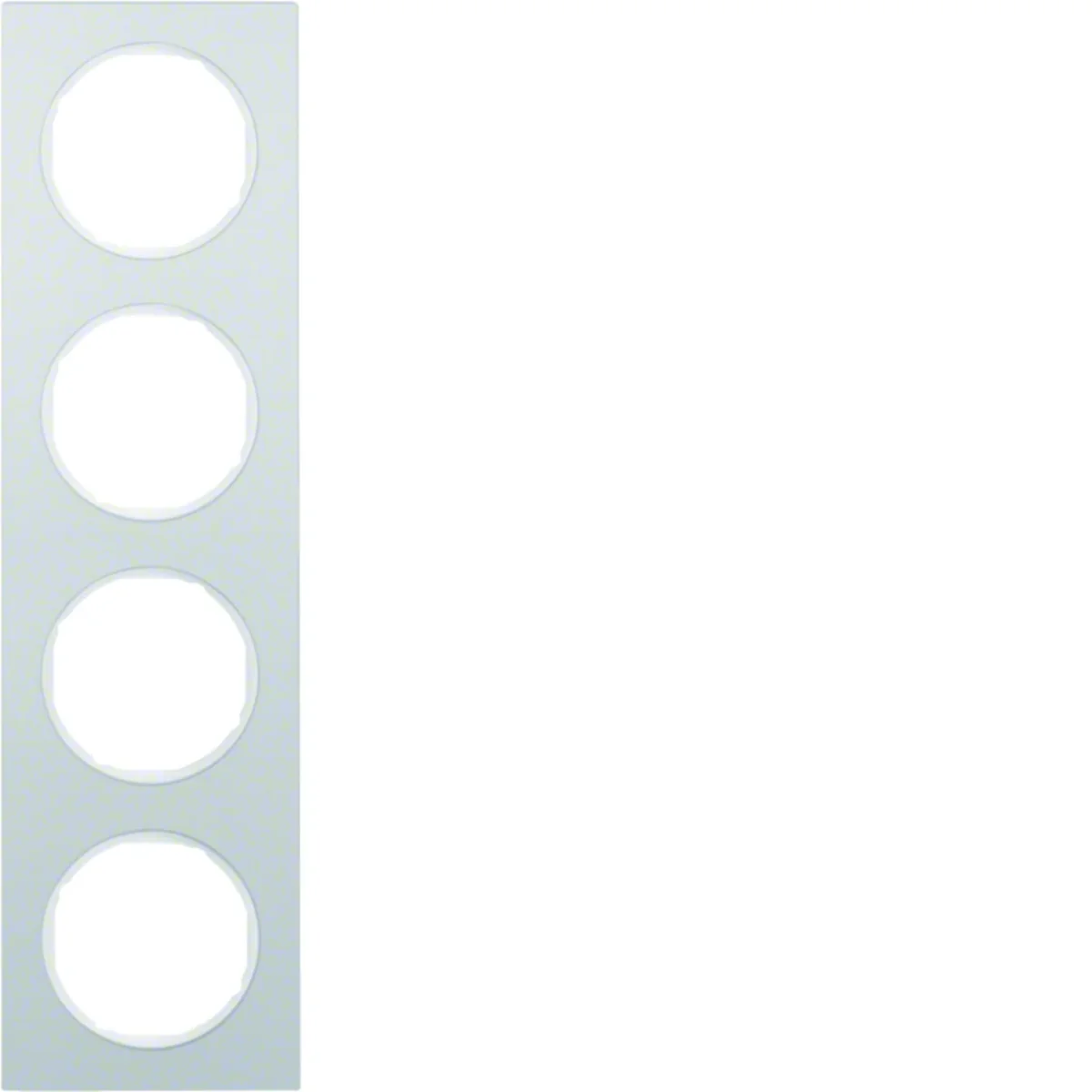 R.3 Ramka 4-krotna aluminium/biała 10142274 - obrazek 1