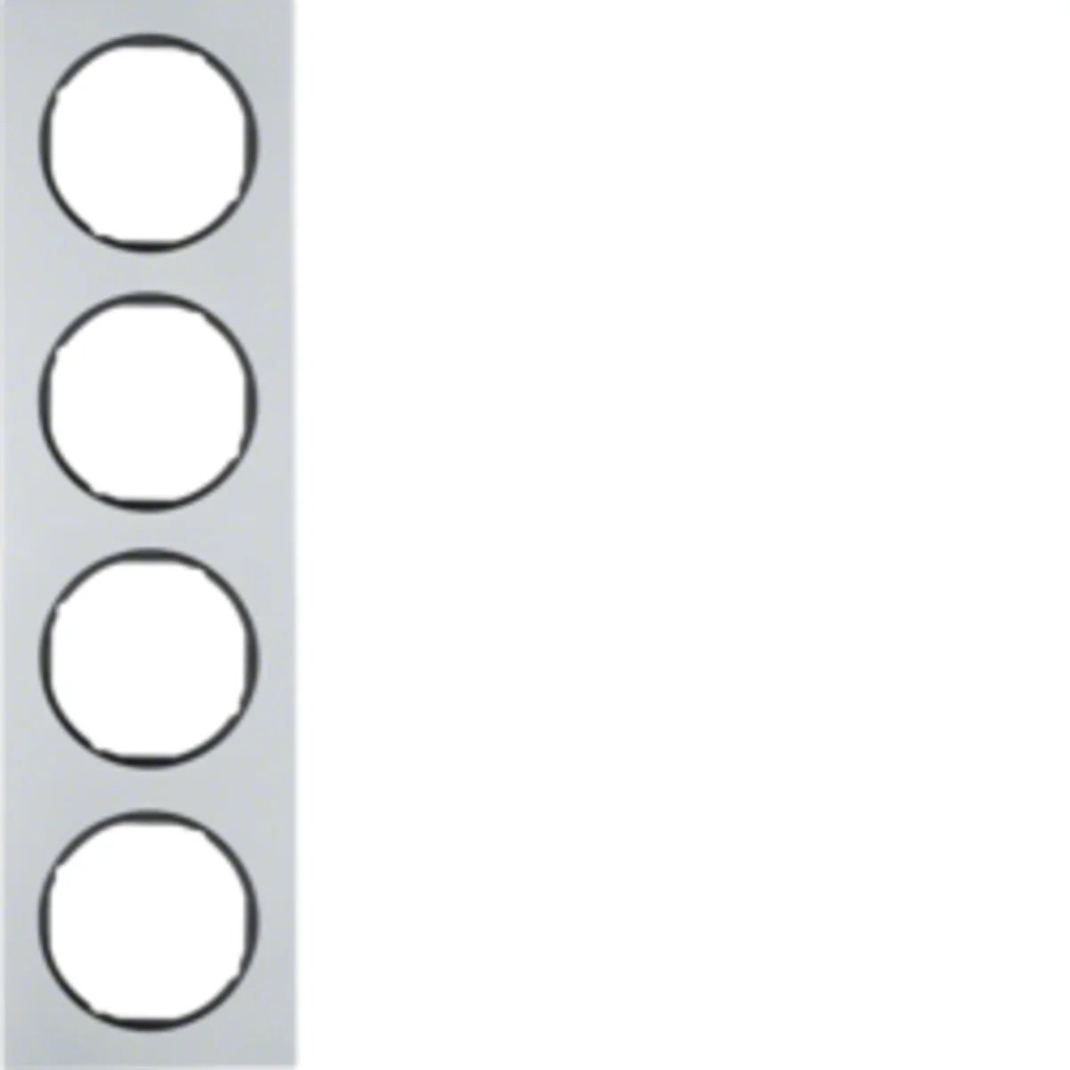 R.3 Ramka 4-krotna aluminium/czarny 10142284 - obrazek 1