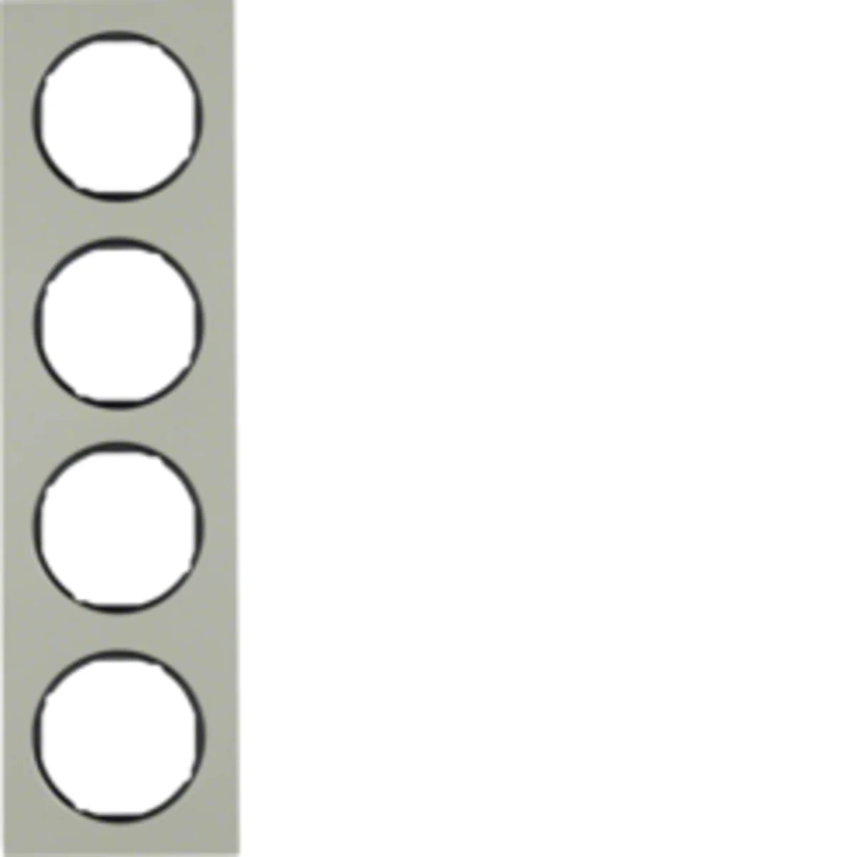 R.3 Ramka 4-krotna stal szlachetna/czarny 10142204 - obrazek 1