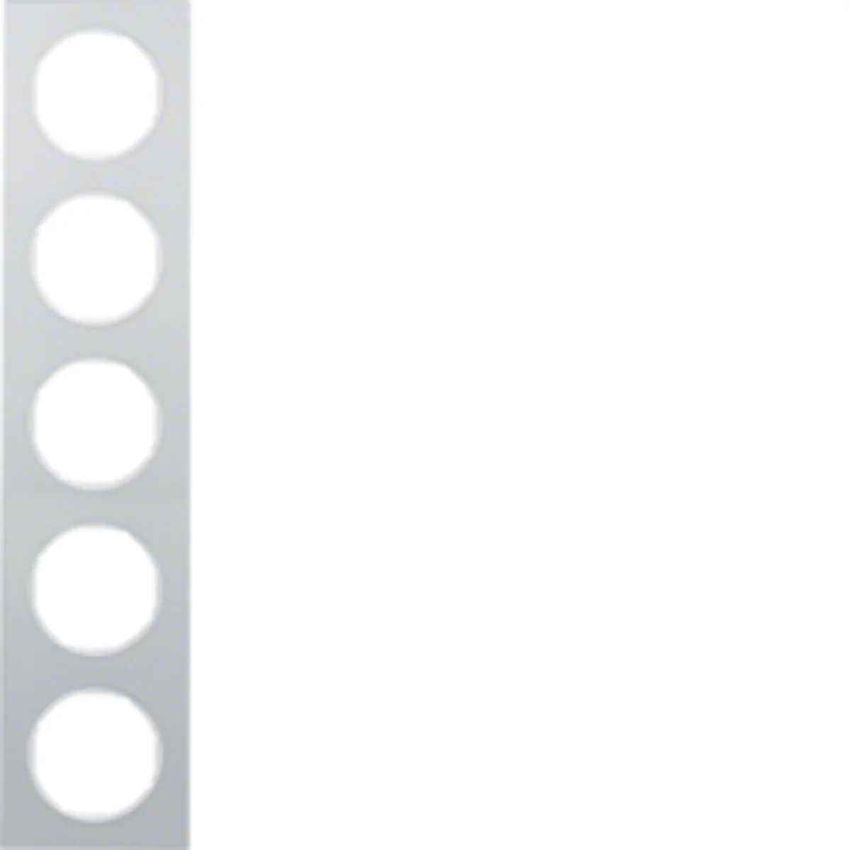 R.3 Ramka 5-krotna aluminium/biały 10152274 - obrazek 1