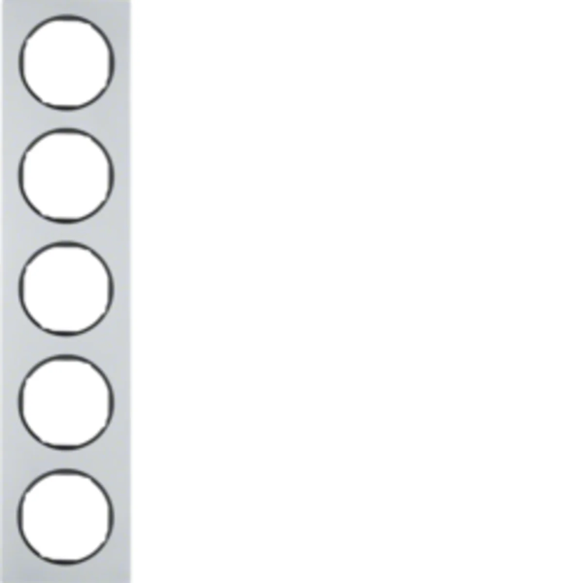 R.3 Ramka 5-krotna aluminium/czarny 10152284 - obrazek 1