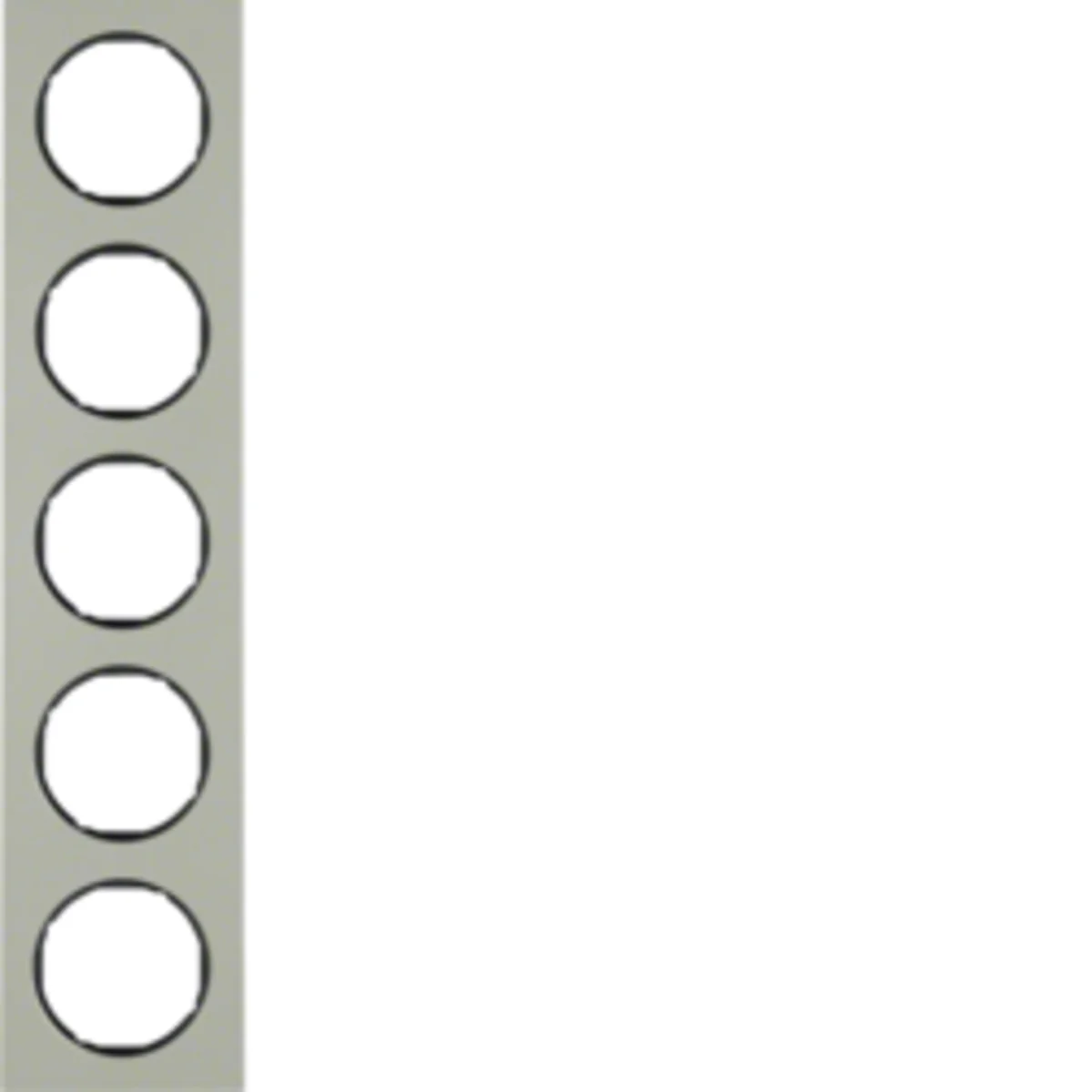 R.3 Ramka 5-krotna stal szlachetna/czarny 10152204 - obrazek 1
