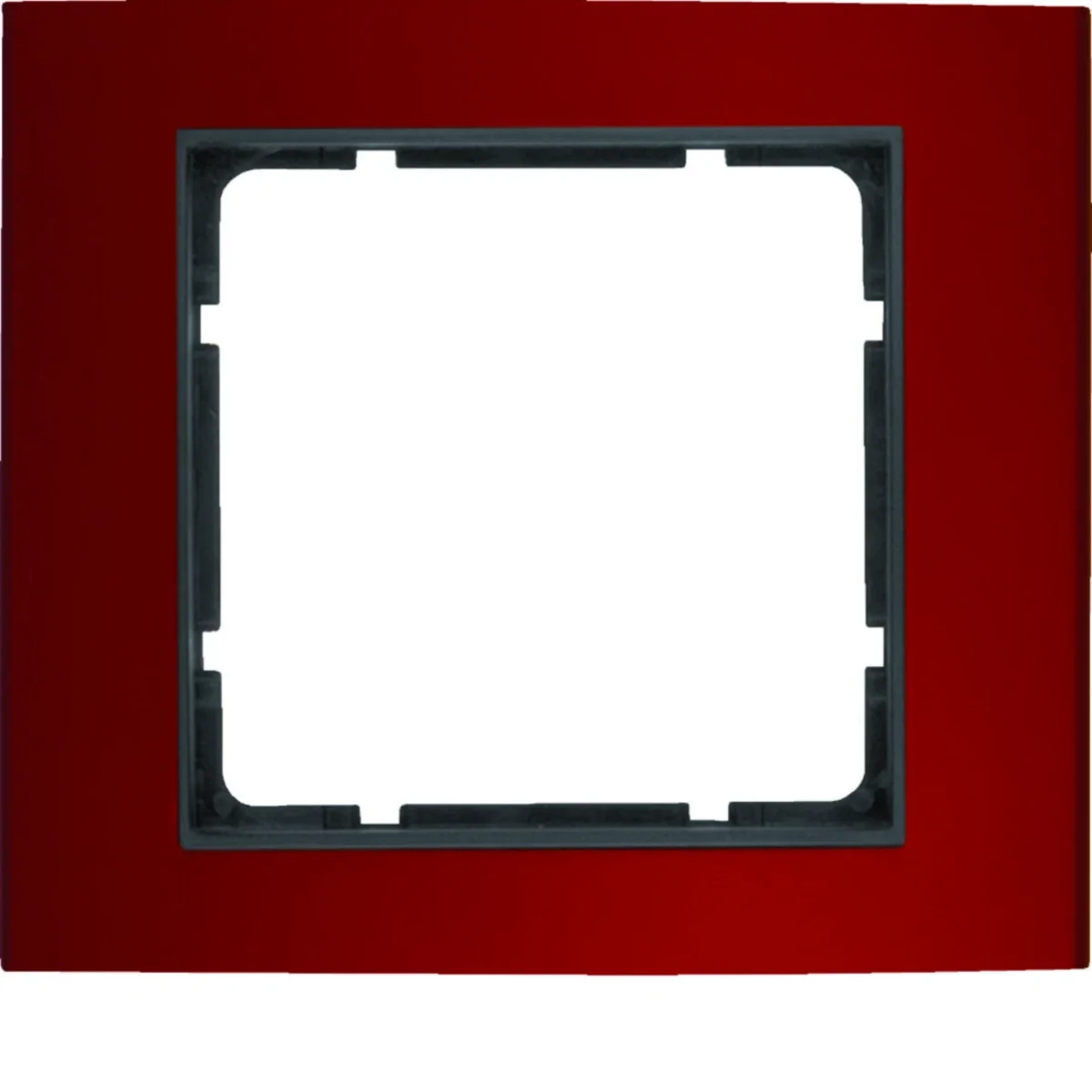 Ramka 1-krotna Berker B.3 alu, czerwony/antracyt 10113012 - obrazek 1