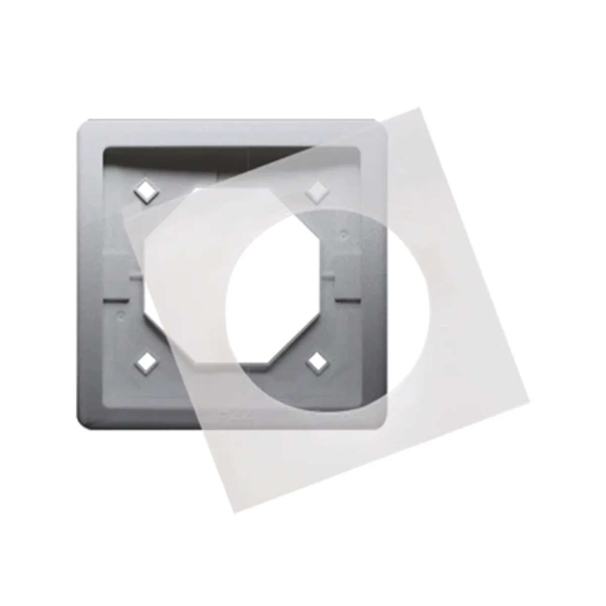 Ramka 1-krotna do wersji bryzgoszczelnej IP44 z uszczelką inox (metalik) BMR1B/21 - obrazek 1