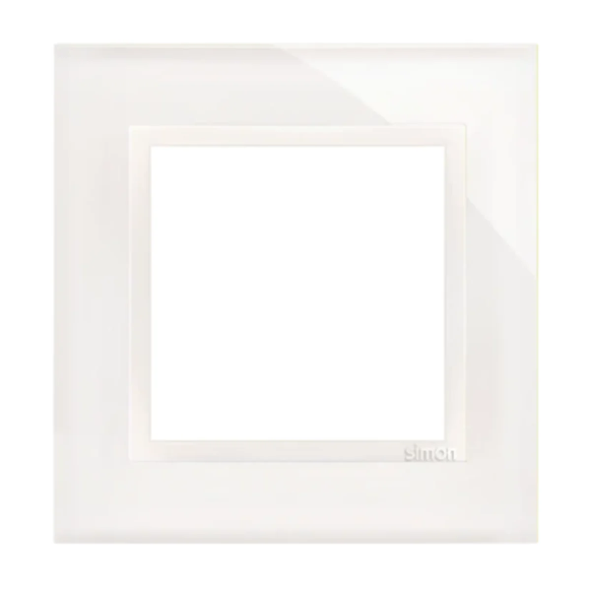 Ramka 1-krotna Nature-Szkło BIAŁA PERŁA IP20/IP44 DRN1/70 - obrazek 1